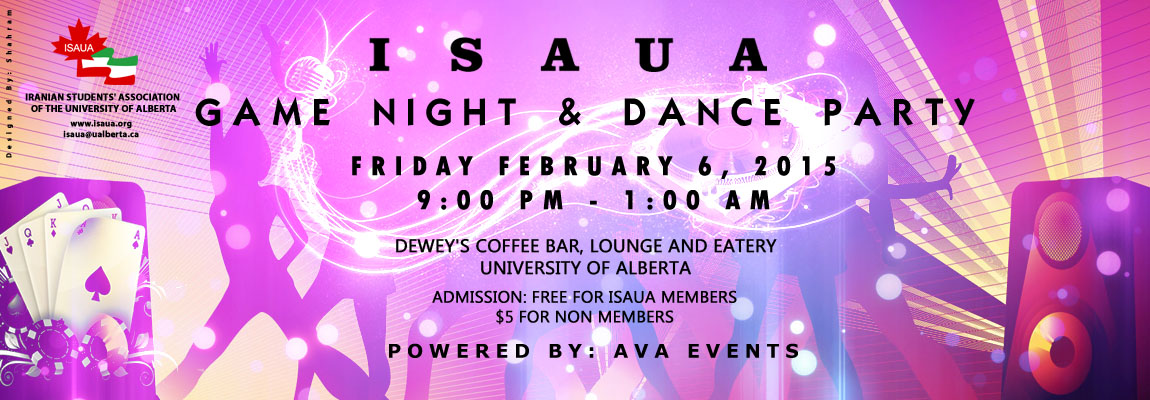 ISAUA Game Night Dance Party February 6th 2015